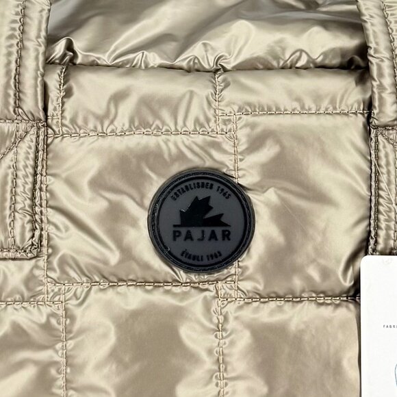 Pajar Canada Women's Pewter Quilted Tote Bag 15x20 Lightweight Zip & Handles NWT - Picture 8 of 13